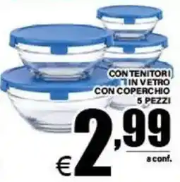 DEM Contenitori in vetro con coperchio offerta