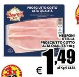 DEM Prosciutto cotto alta qualità Negroni Stella offerta