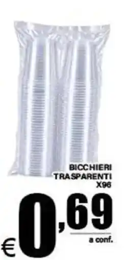 DEM Bicchieri trasparenti offerta