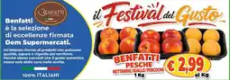 DEM Benfatti pesche nettarine/gialle/percoche offerta