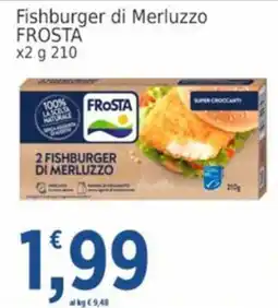 Market Ingross Fishburger di Merluzzo Frosta offerta