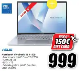 MediaWorld ASUS Notebook Vivobook 16 F1605 offerta