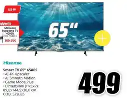 MediaWorld Hisense Smart TV 65" 65A6S offerta