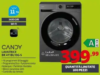 Candy lavatrice BR 411BL10G-S