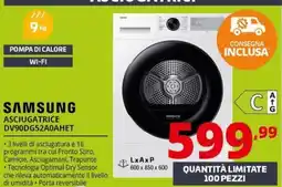 Comet Samsung asciugatrice offerta