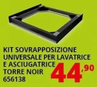 Comet Kit sovrapposizione universale per lavatrice e asciugatrice Torre Noir offerta
