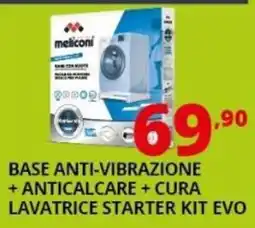 Comet Meliconi base anti-vibrazione + anticarcare + cura lavatrice starter kit evo offerta