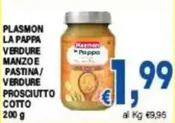 DEM Plasmon la pappa verdure manzo e pastina / verdure prosciutto cotto offerta