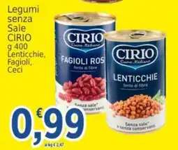 Market Ingross Legumi senza sale Cirio offerta