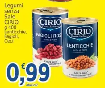 Legumi senza sale Cirio