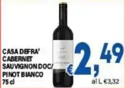 DEM Casa Defra' Cabernet Sauvignon Doc/ Pinot Bianco offerta