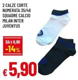 Famila Superstore Calze corte squadre calcio milan inter juventus offerta