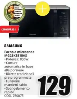 MediaWorld Forno a microonde Samsung offerta