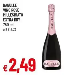 Famila Superstore Babulle vino rosè millesimato extra dry offerta