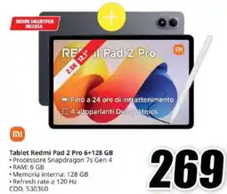 MediaWorld Tablet Redmi Pad 2 Pro offerta