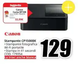 MediaWorld Canon Stampante CP1500BK offerta