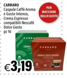 Hurrà Caspule Caffè Aroma e Gusto Intenso, Crema Espresso compatibili Nescafé Dolce Gusto offerta
