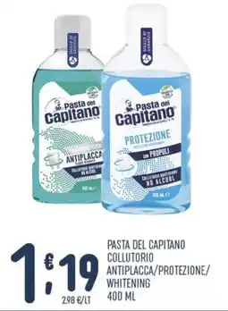 Gruppo Pascar Pasta del Capitano collutorio antiplacca/protezione/whitening offerta