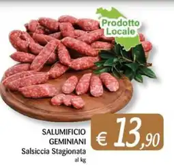 Re Mercato Lucrezia Salsiccia Stagionata Salumificio Geminiani offerta