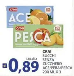 Re Mercato Lucrezia Crai succhi senza zucchero offerta