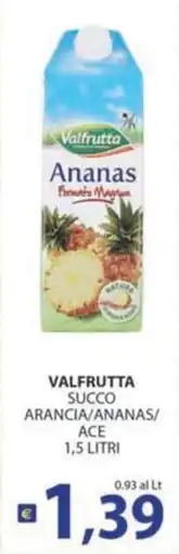 Re Mercato Lucrezia Valfrutta succo arancia/ananas/ace offerta