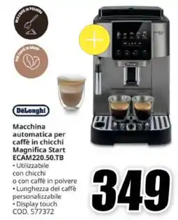 MediaWorld DeLonghi Macchina automatica per caffè in chicchi Magnifica Start offerta