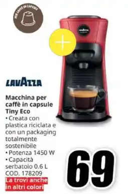 MediaWorld Lavazza macchina per caffè in capsule tiny eco offerta