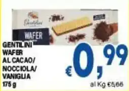 DEM Gentilini wafer al cacao offerta