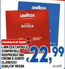 DEM Lavazza capsule compatibili Nespresso X80 offerta