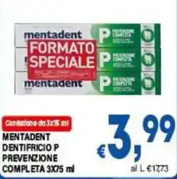 DEM Mentadent dentifricio P prevenzione completa offerta