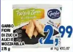 DEM Garbo fiori di zucca alici e mozzarella offerta