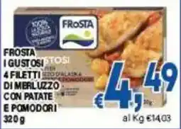 DEM Frosta i gustosi 4 filetti di merluzzo con patate e pomodori offerta