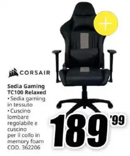 MediaWorld Corsair Sedia Gaming TC100 Relaxed offerta