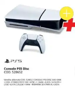 MediaWorld Console PS5 Disc offerta