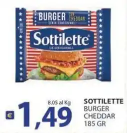 Re Mercato Lucrezia Sottilette burger cheddar offerta