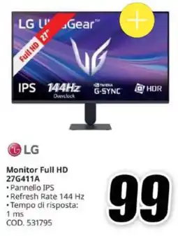 MediaWorld LG Monitor Full HD 27G411A offerta