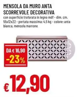Famila Superstore Mensola da muro anta scorrevole decorativa offerta