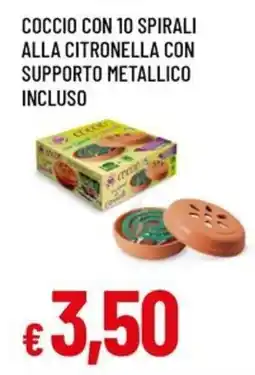 Famila Superstore Coccio con 10 spirali alla citronella offerta