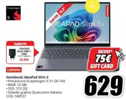 MediaWorld Lenovo Notebook IdeaPad Slim 3 offerta