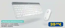 Euronics Logitech MK470 Slim Wireless Combo offerta