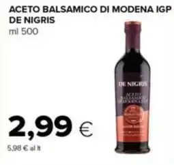 Tigre Aceto balsamico di Modena IGP De Nigris offerta