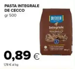 Tigre Pasta integrale De Cecco offerta