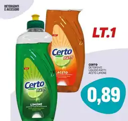 Emporio Amato Certo detergente liquido piatti aceto-limone offerta