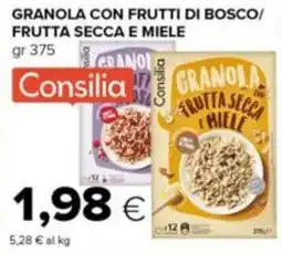 Tigre Granola con frutti di bosco / frutta secca e miele Consilia offerta