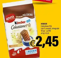 Hurrà Kinder Colazione Più offerta