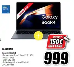 MediaWorld Samsung Galaxy Book4 offerta