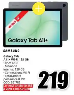 MediaWorld Samsung Galaxy Tab A11+ offerta