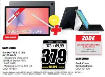 MediaWorld Samsung Galaxy Tab S10 Lite offerta