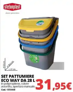 Brico Io Set pattumiere eco way da 28 l offerta