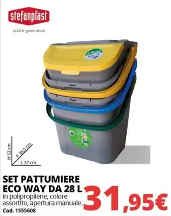 Set pattumiere eco way da 28 l
